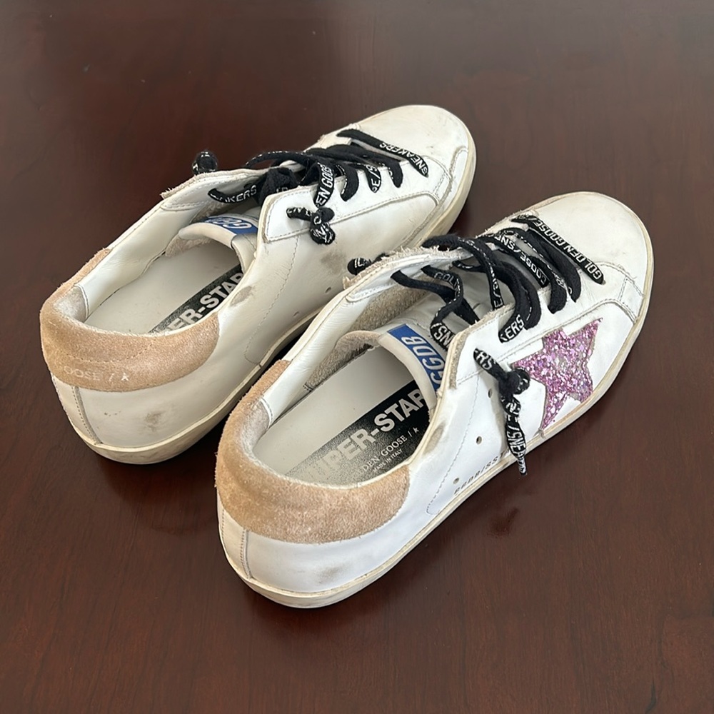 Pink and purple golden goose’s